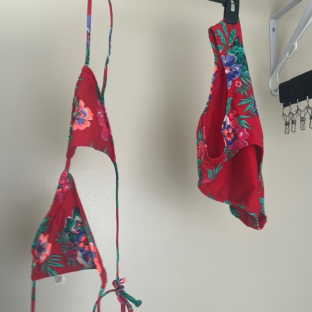 Red floral old navy bikini